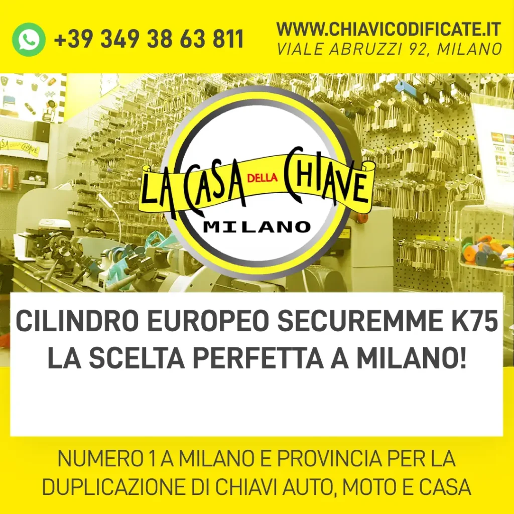 Cilindro Europeo Securemme K75 La Scelta Perfetta a Milano!