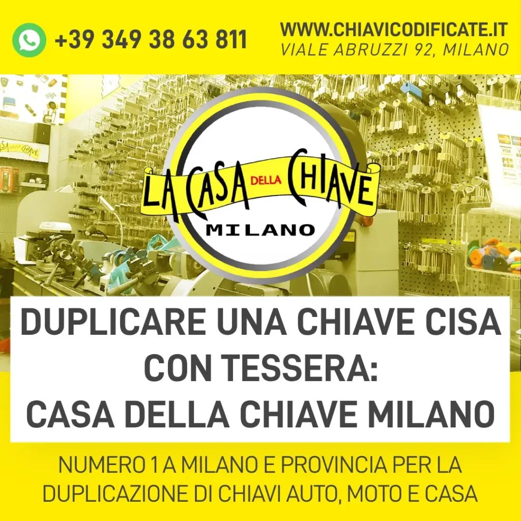 Duplicare una Chiave Cisa con Tessera