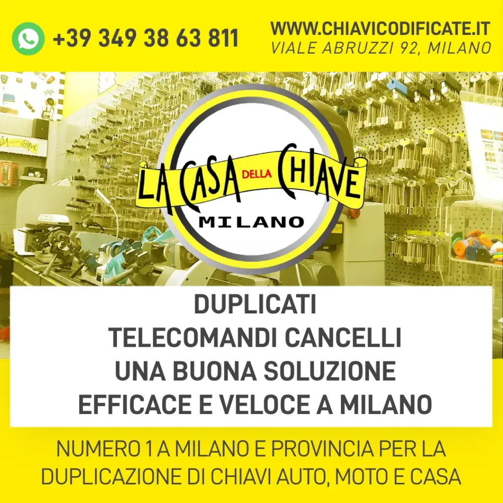 Duplicati Telecomandi Cancelli: una buona soluzione efficace e veloce a Milano