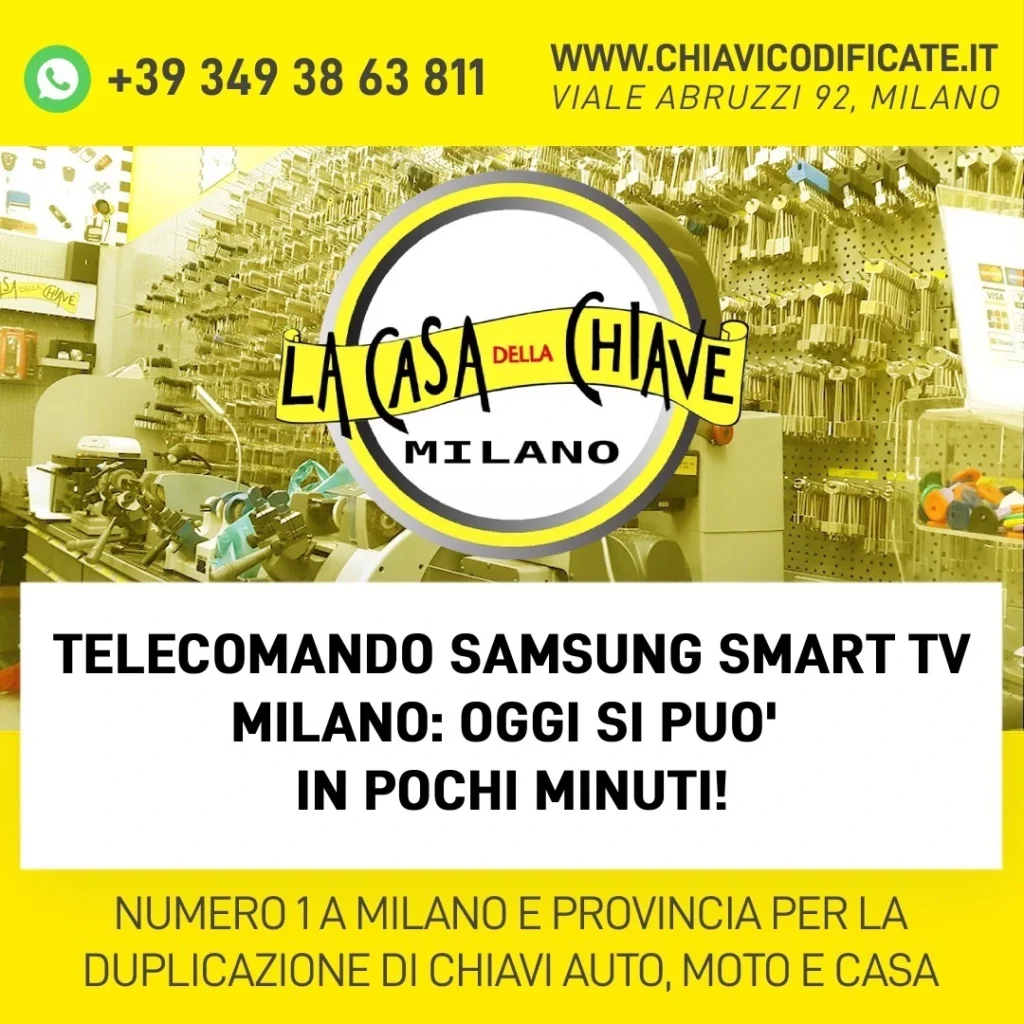 Telecomando Samsung smart tv Milano: oggi si può in pochi minuti!