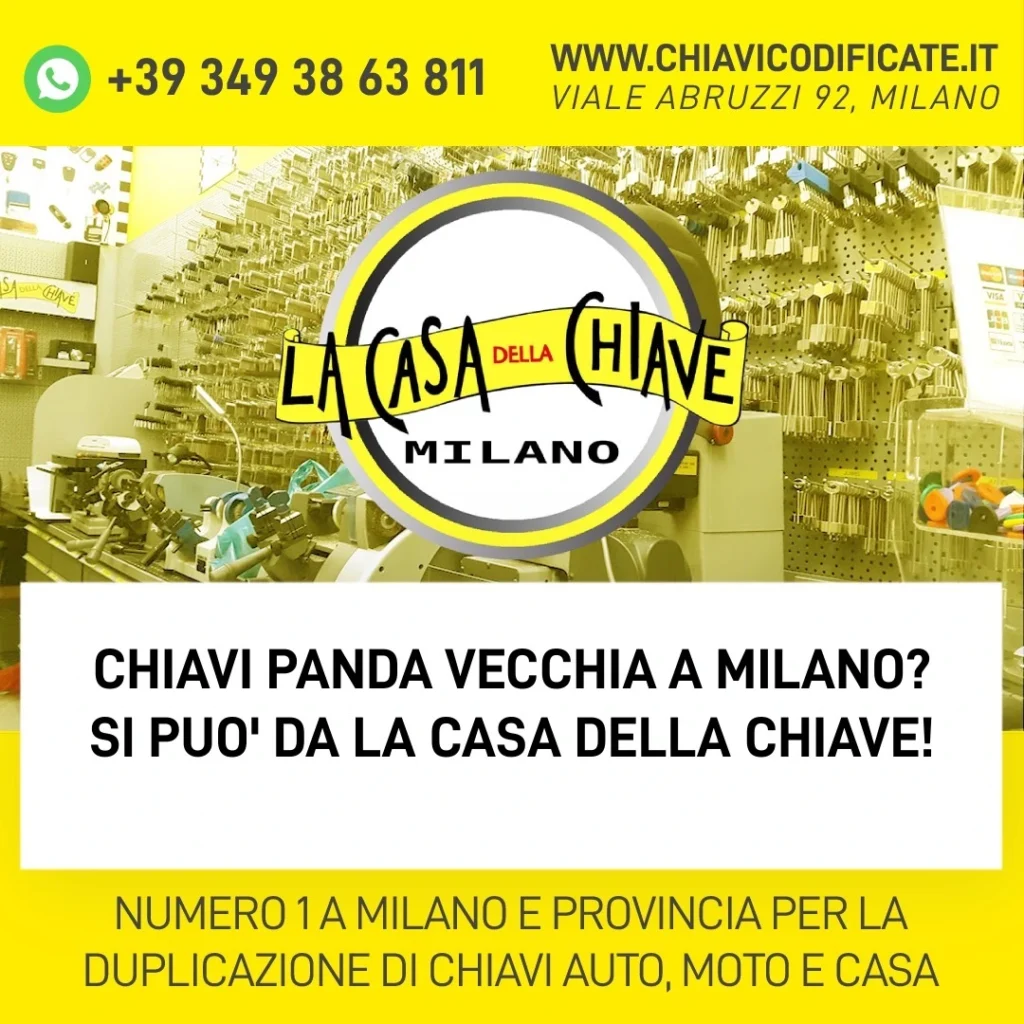 Chiavi Panda vecchia a Milano? Si può da La Casa della Chiave!