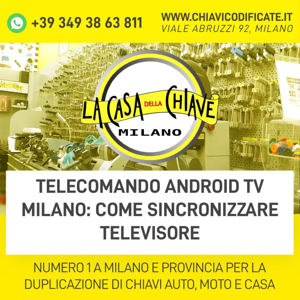 Telecomando Android TV Milano: Come sincronizzare televisore