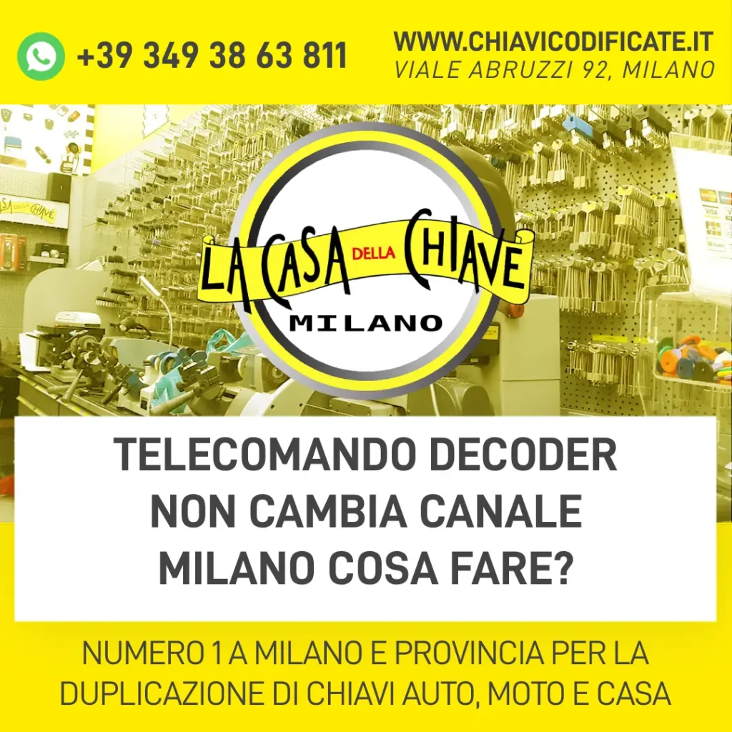 Telecomando Decoder non Cambia Canale Milano cosa fare?