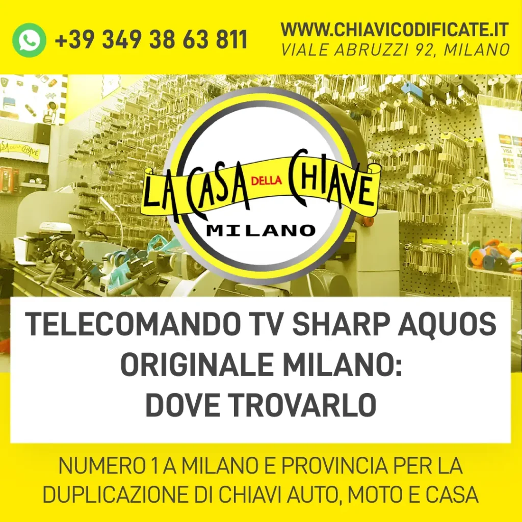 Telecomando TV Sharp Aquos Originale Milano: Dove trovarlo
