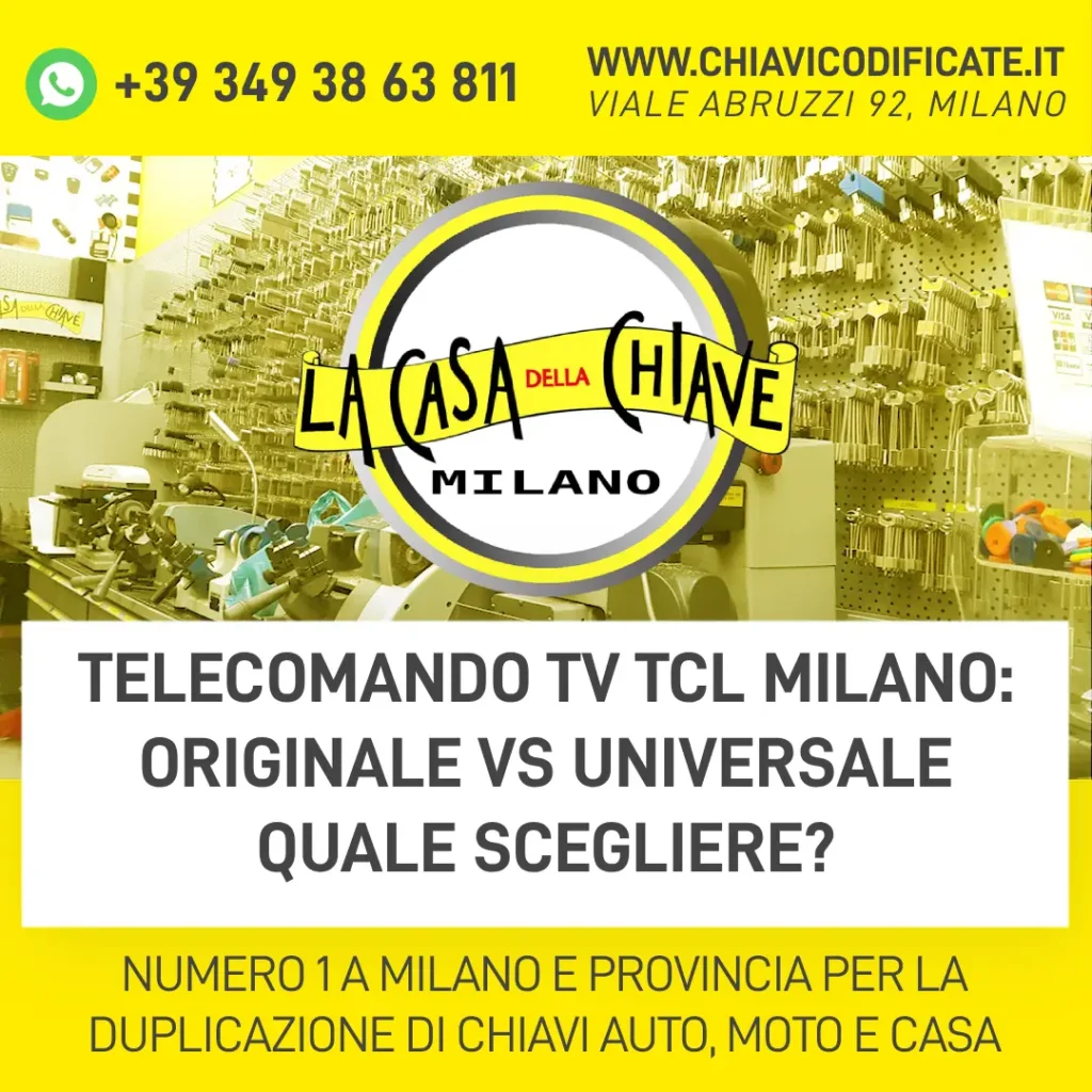 Telecomando TV TCL Milano: originale vs universale quale scegliere?