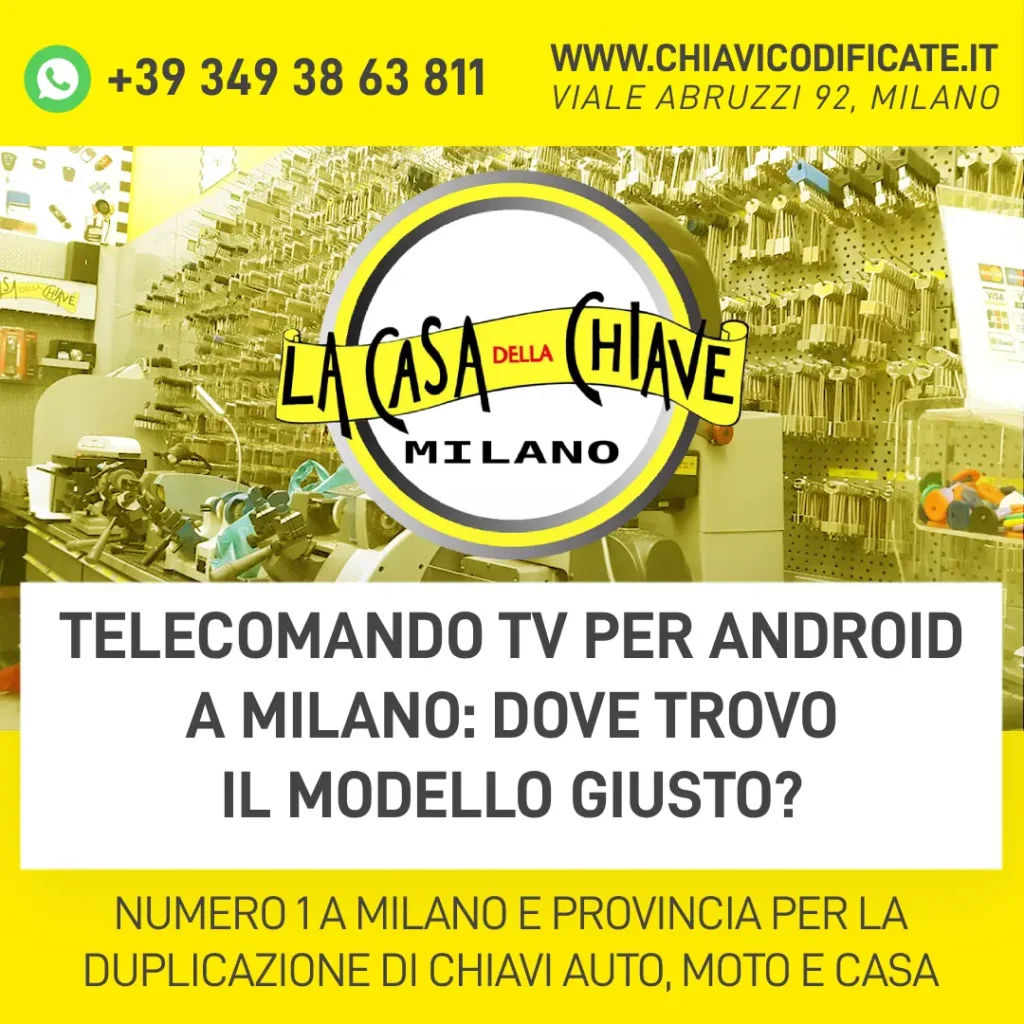 Telecomando TV per Android a Milano: dove trovo il modello giusto?