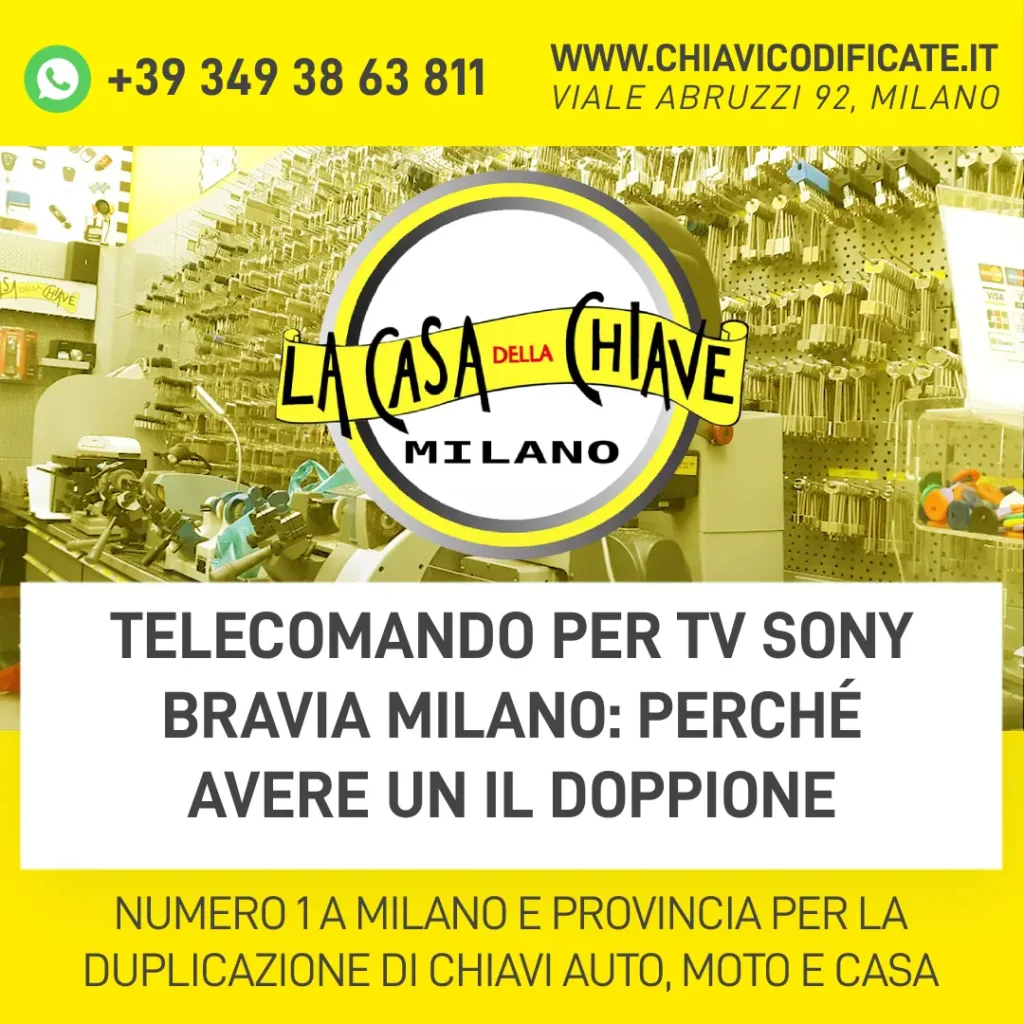 Telecomando per TV Sony Bravia Milano: perché avere un il doppione