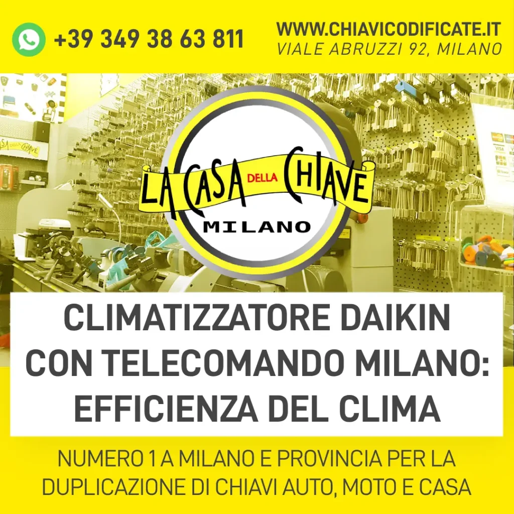 Climatizzatore Daikin con Telecomando Milano: efficienza del clima
