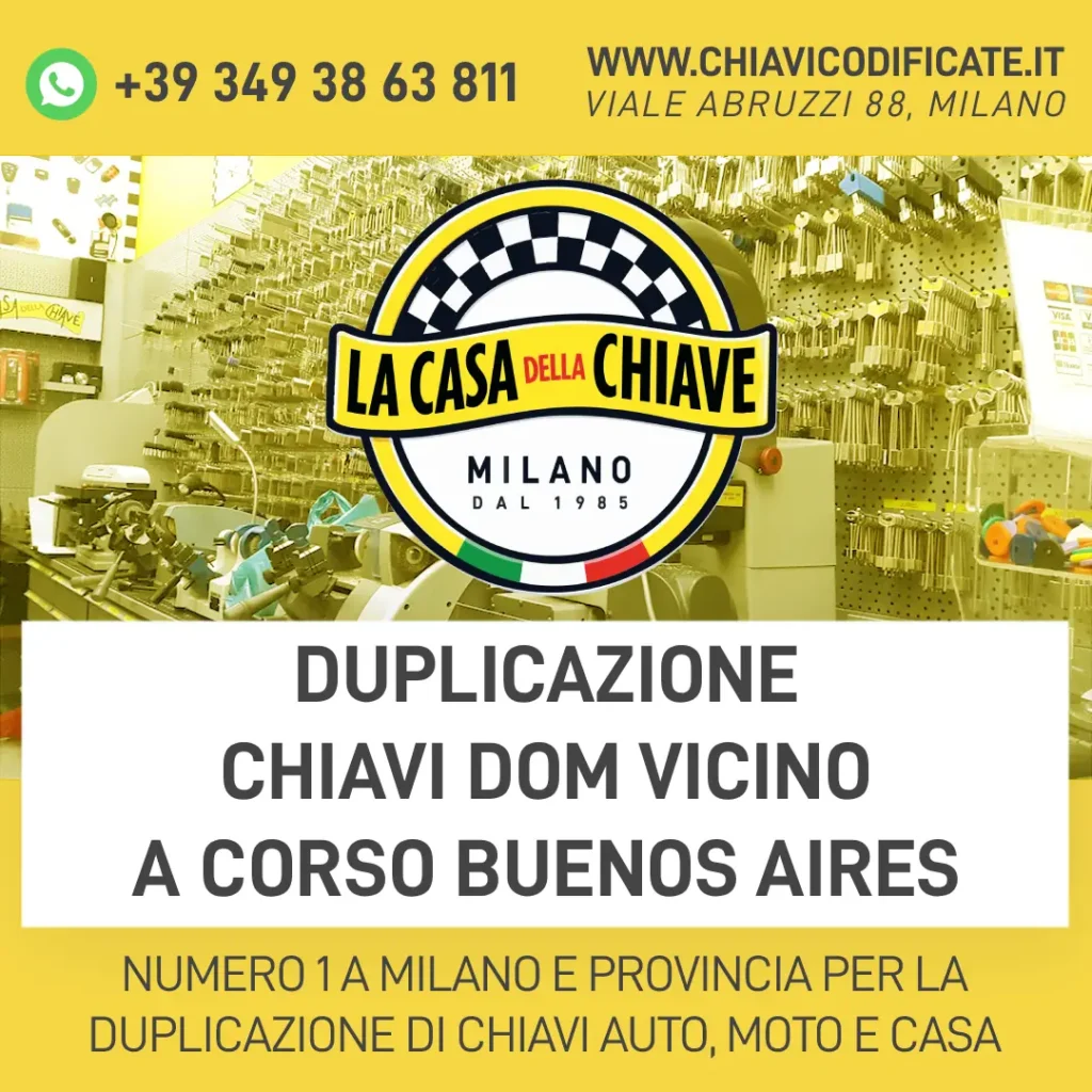 Duplicazione chiavi DOM vicino a Corso Buenos Aires