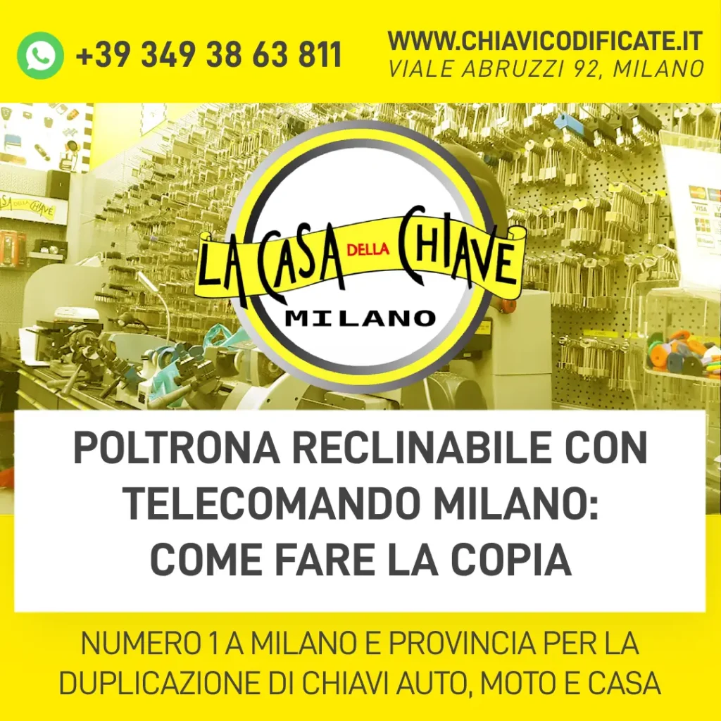 Poltrona Reclinabile con Telecomando Milano: Come fare la copia