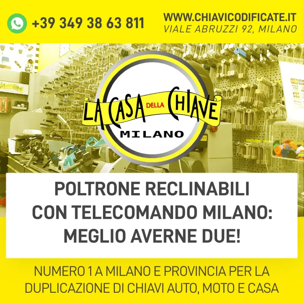 Poltrone Reclinabili con Telecomando Milano: Meglio averne due!