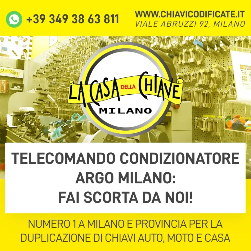 Telecomando Condizionatore Argo Milano: Fai scorta da noi!