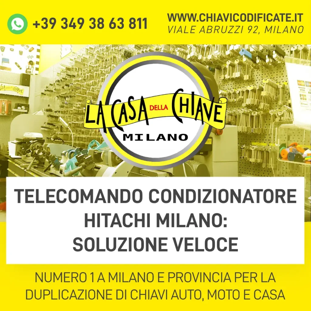 Telecomando Condizionatore Hitachi Milano: Soluzione veloce