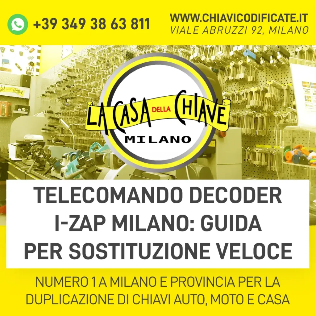 Telecomando Decoder I-Zap Milano: guida per sostituzione veloce
