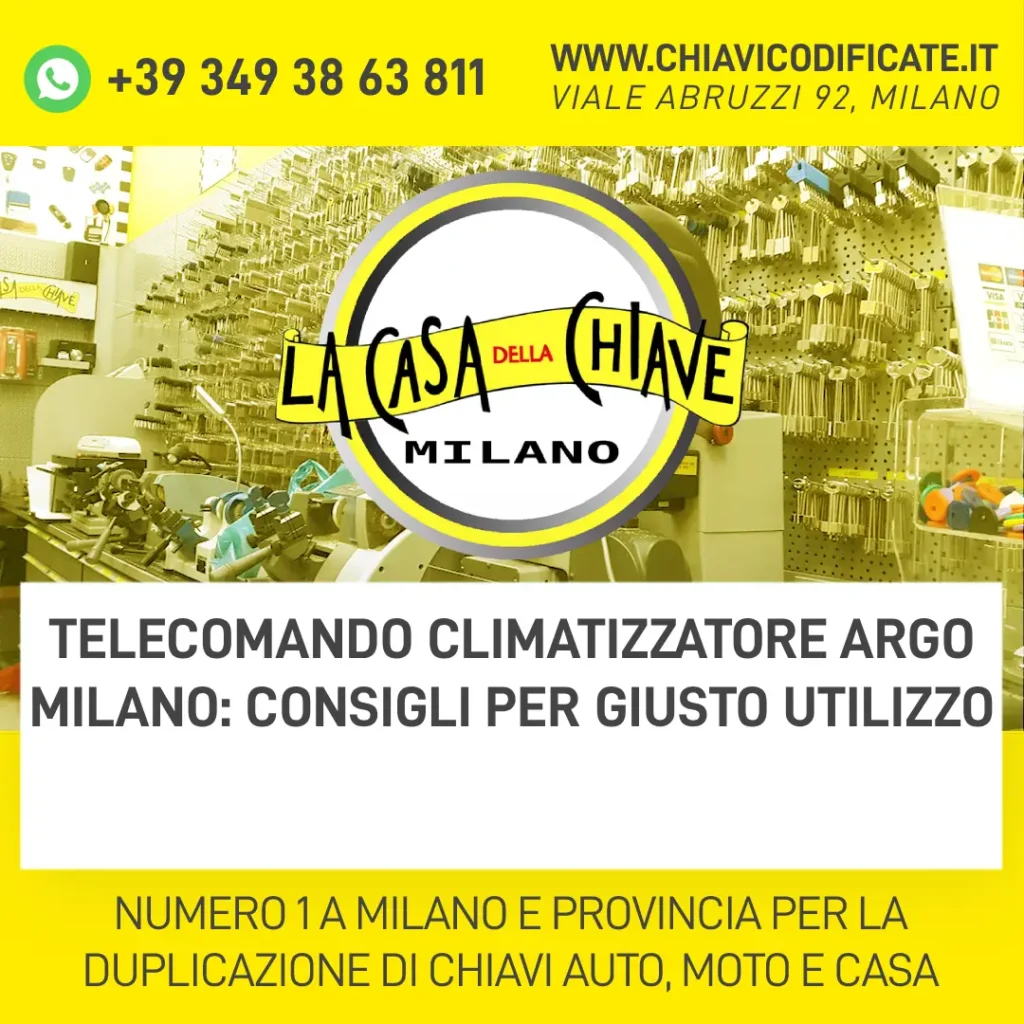 Telecomando climatizzatore Argo Milano: Consigli per giusto utilizzo