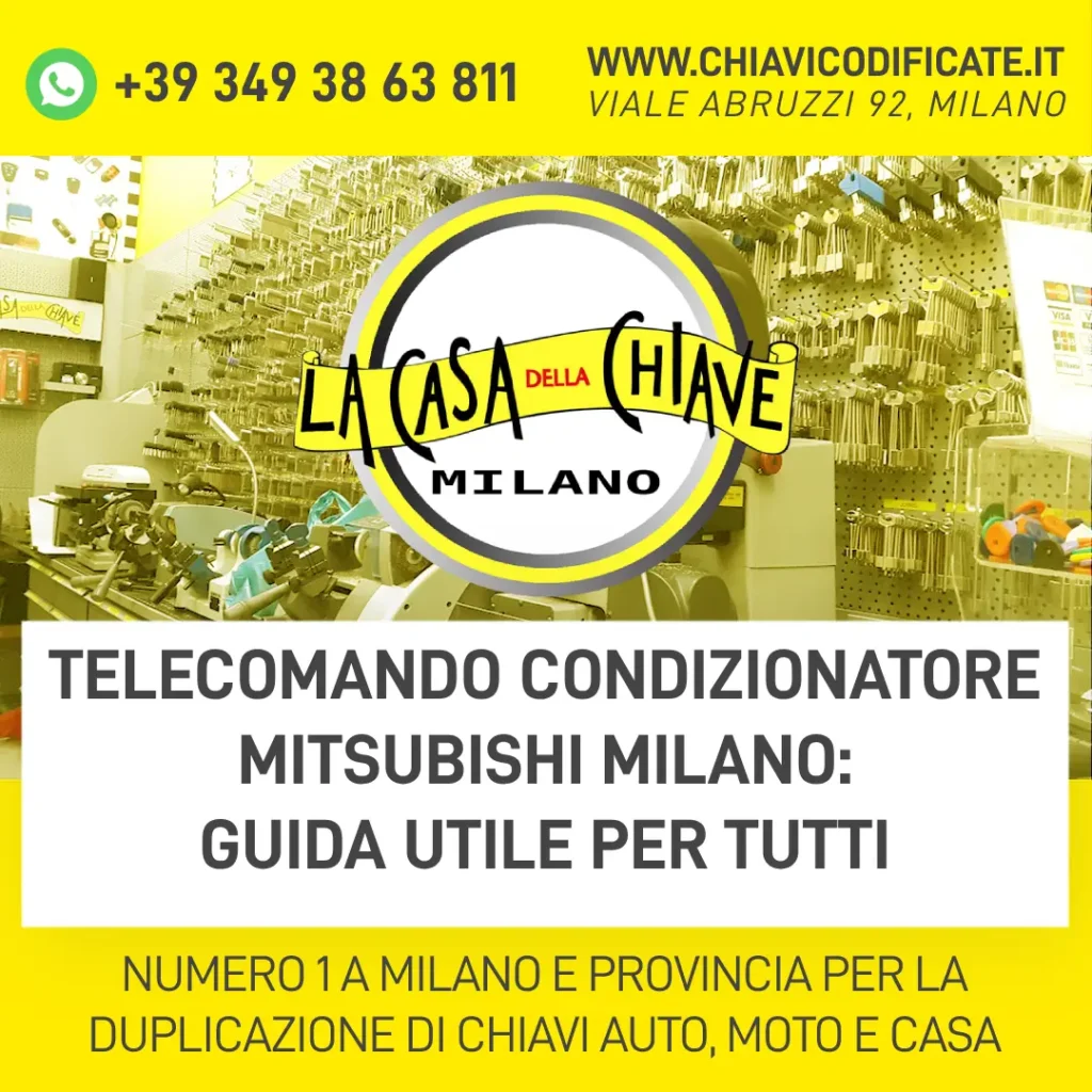 Telecomando condizionatore Mitsubishi Milano: Guida utile per tutti