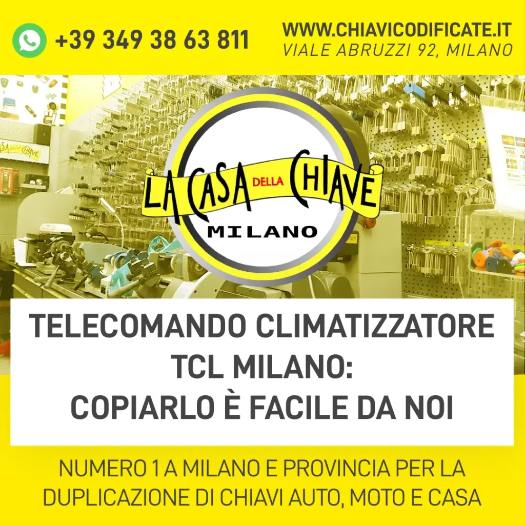 Telecomando Climatizzatore TCL Milano: Copiarlo è facile da noi