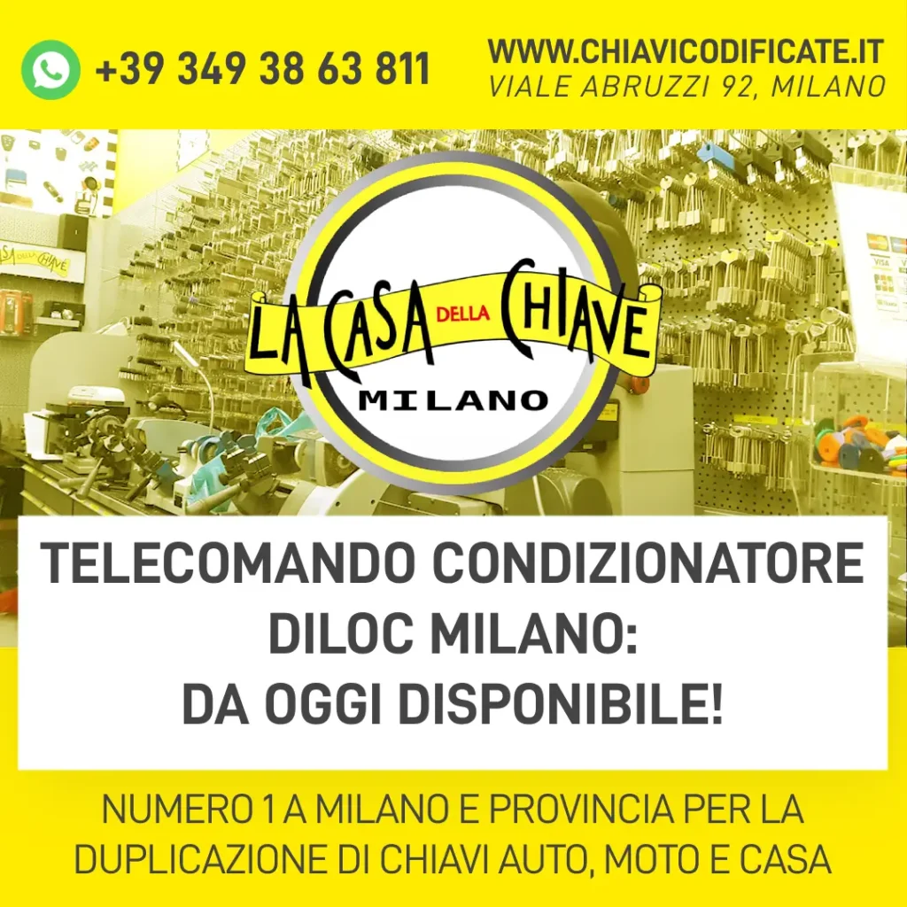 Telecomando condizionatore DILOC Milano: Da oggi disponibile!