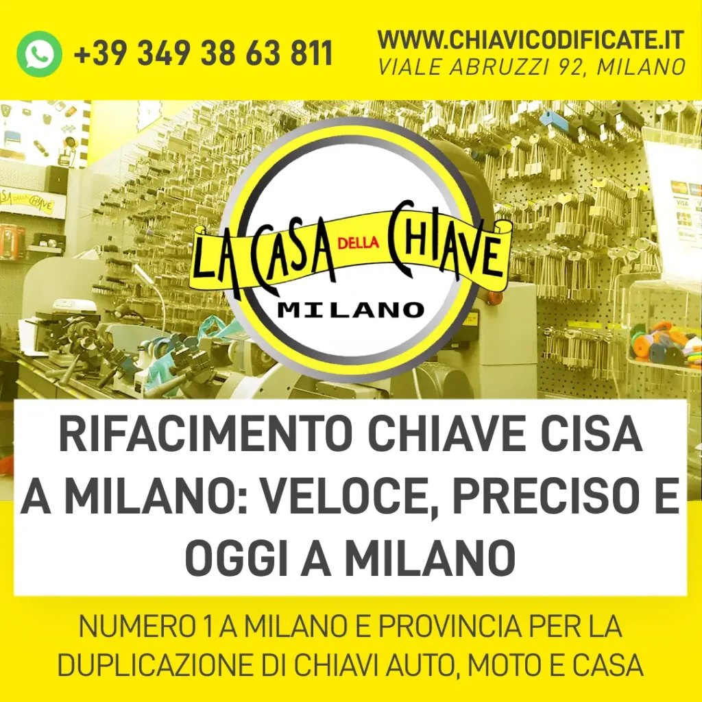 Rifacimento Chiave Cisa a Milano: veloce, preciso e oggi a Milano