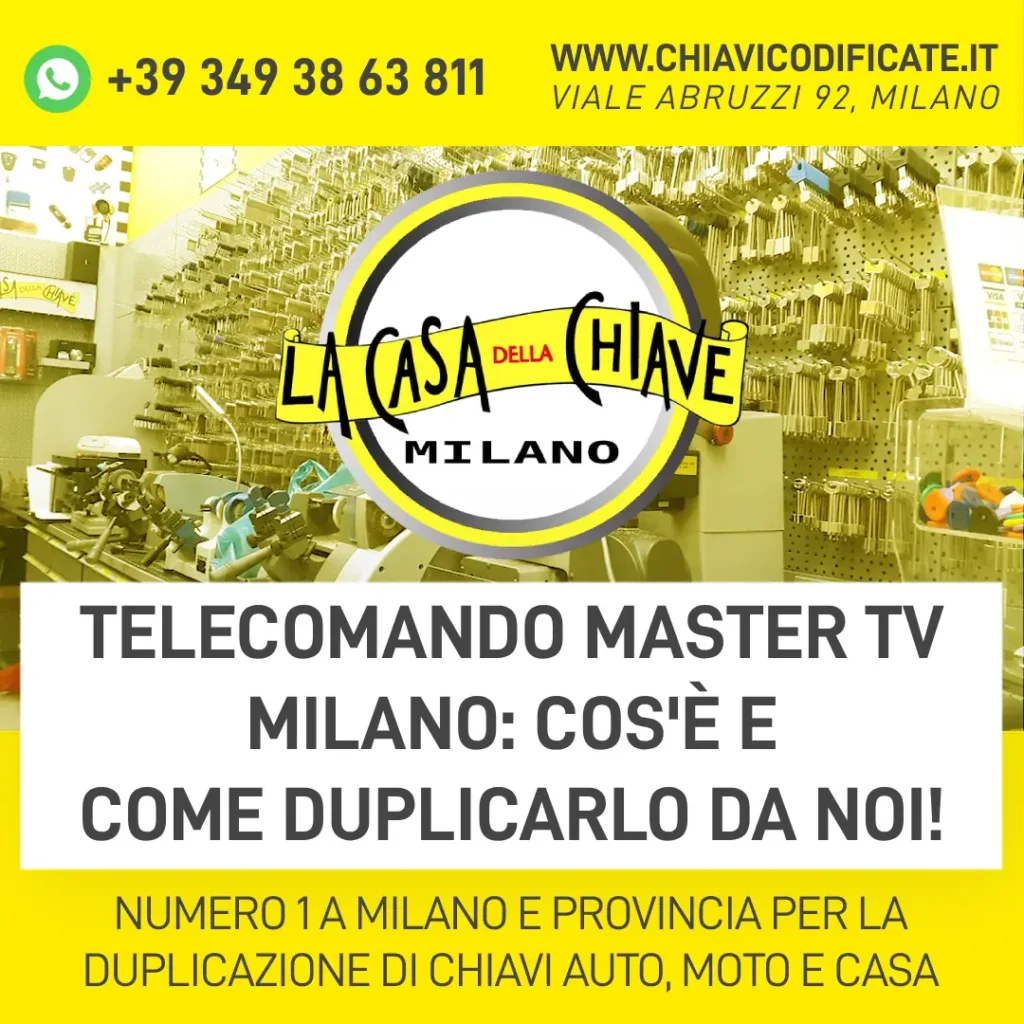 Telecomando Master TV Milano: cos'è e come duplicarlo da noi!