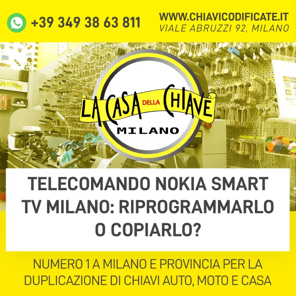 Telecomando Nokia Smart TV Milano: Riprogrammarlo o copiarlo?