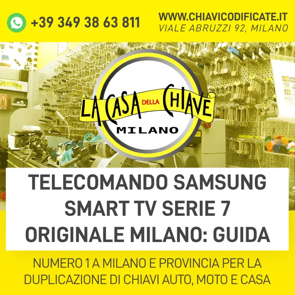 Telecomando Samsung Smart TV Serie 7 Originale Milano: guida