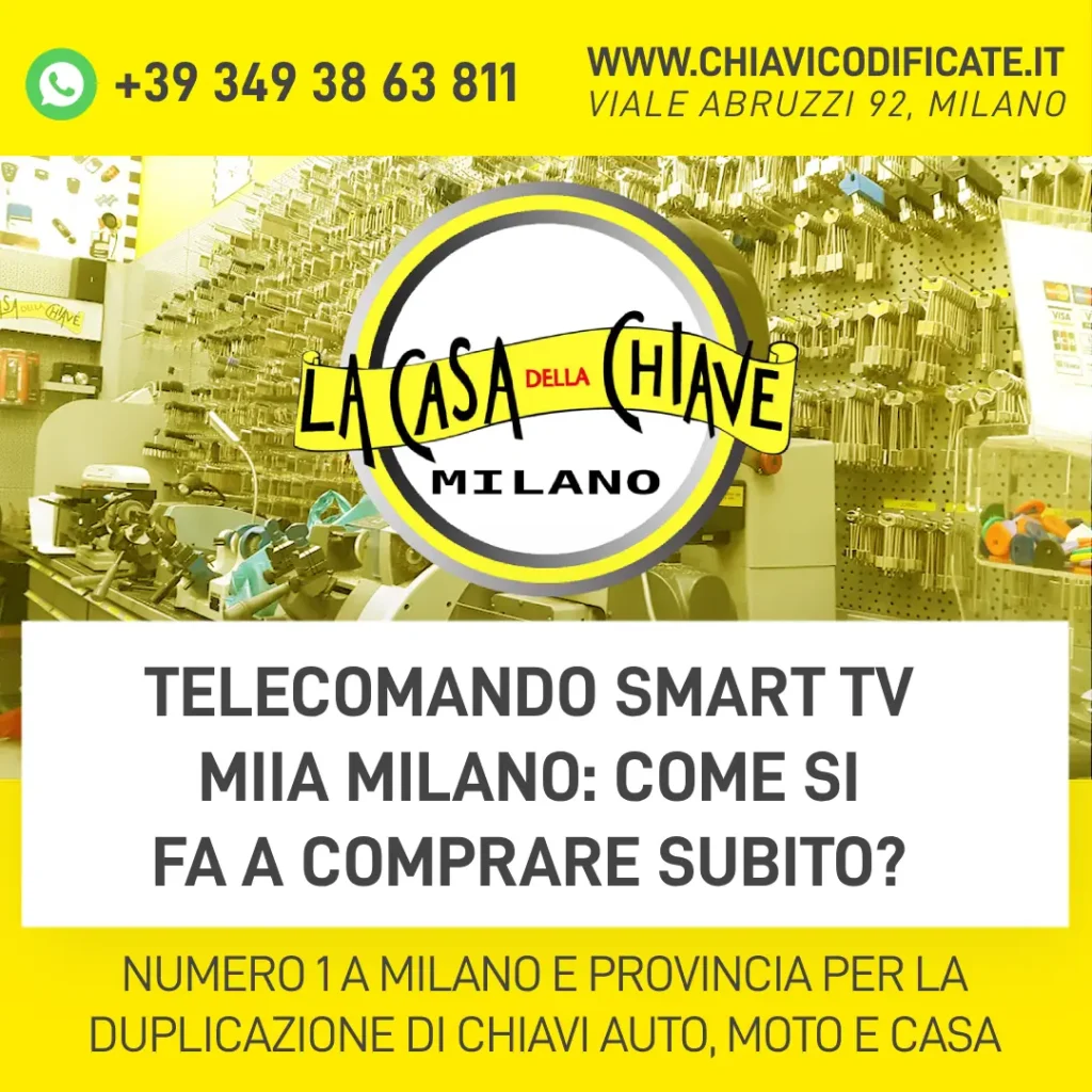 Telecomando Smart TV Miia Milano: Come si fa a comprare subito?