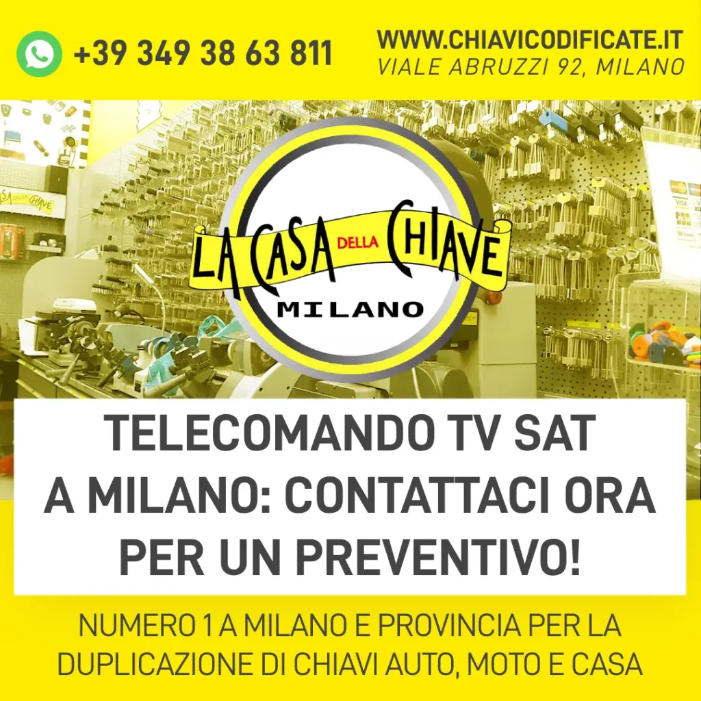 Telecomando TV SAT a Milano: Contattaci ora per un preventivo!