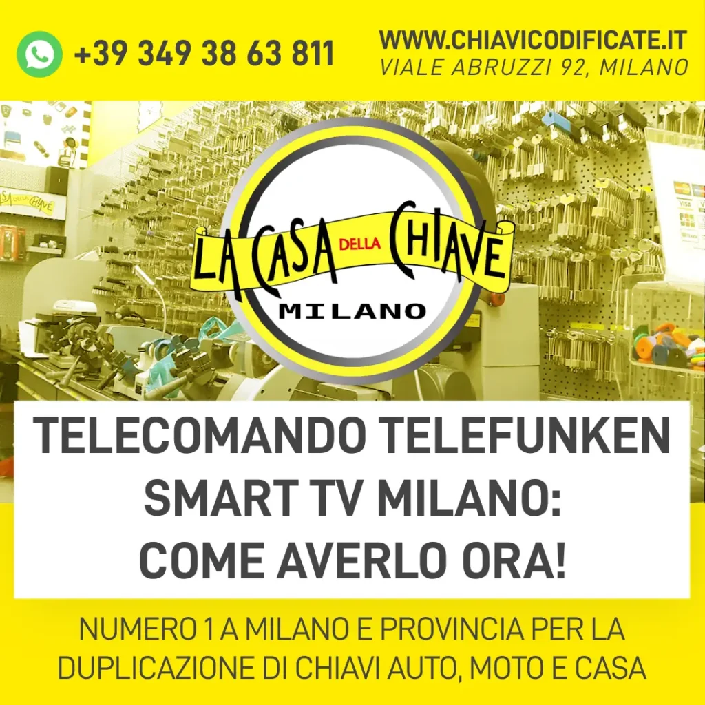 Telecomando Telefunken Smart TV Milano: Come averlo ora!