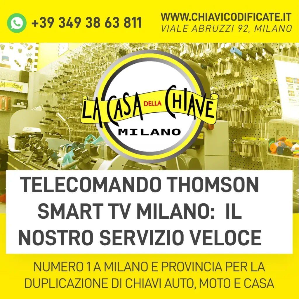 Telecomando Thomson Smart TV Milano: il nostro servizio veloce
