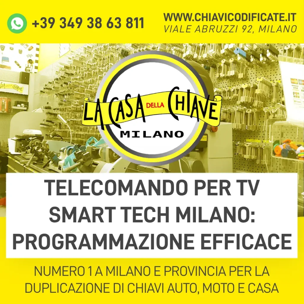 Telecomando per TV Smart Tech Milano: Programmazione efficace