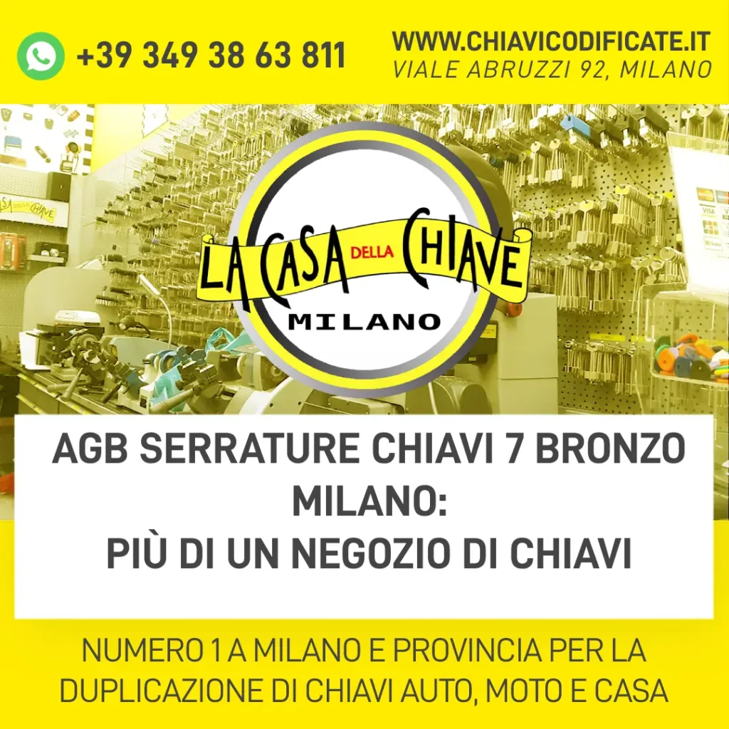 AGB serrature chiavi 7 bronzo Milano: più di un negozio di chiavi