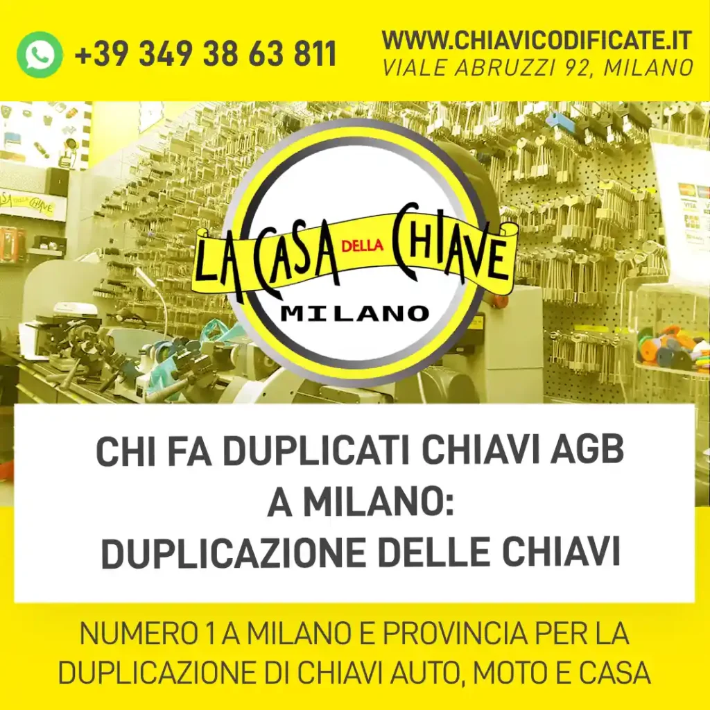 Chi fa duplicati chiavi AGB a Milano: duplicazione delle chiavi