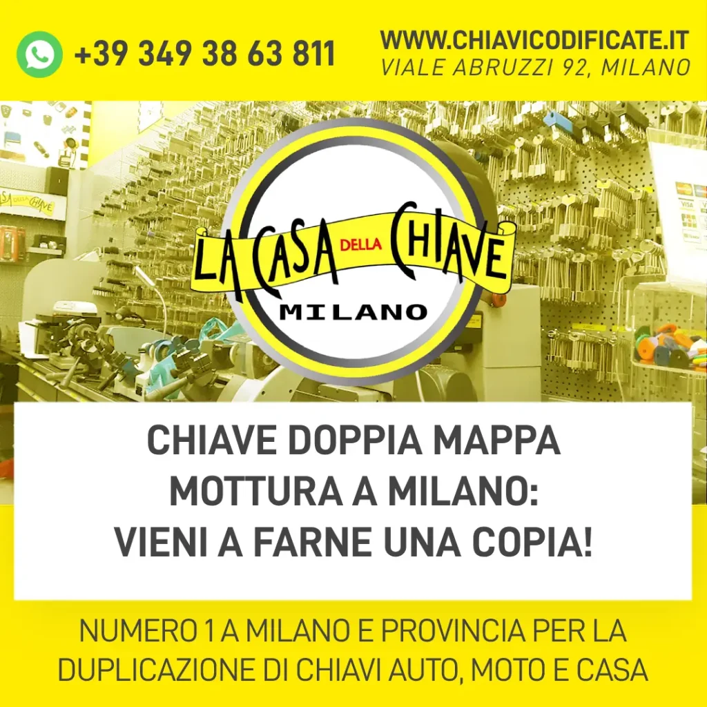 Chiave Doppia Mappa Mottura a Milano: vieni a farne una copia!
