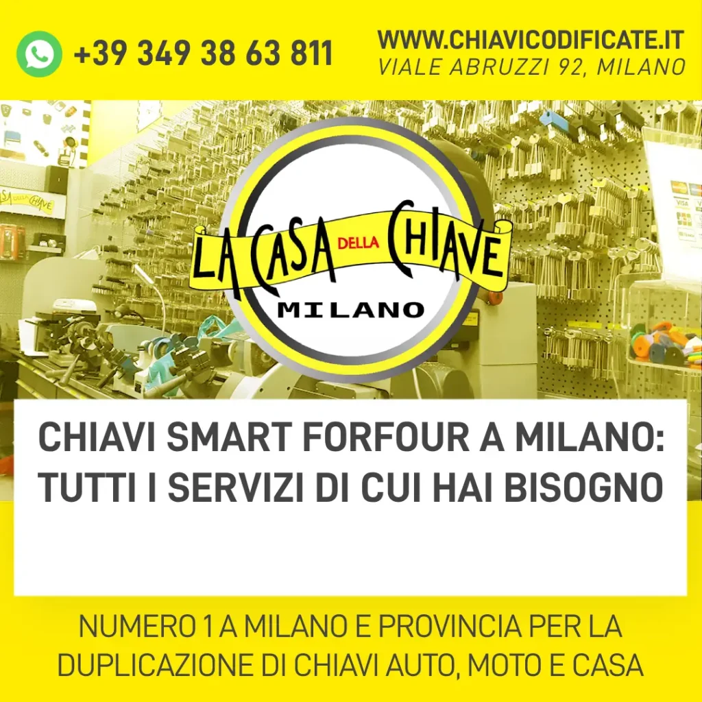 Chiavi Smart Forfour a Milano: tutti i servizi di cui hai bisogno