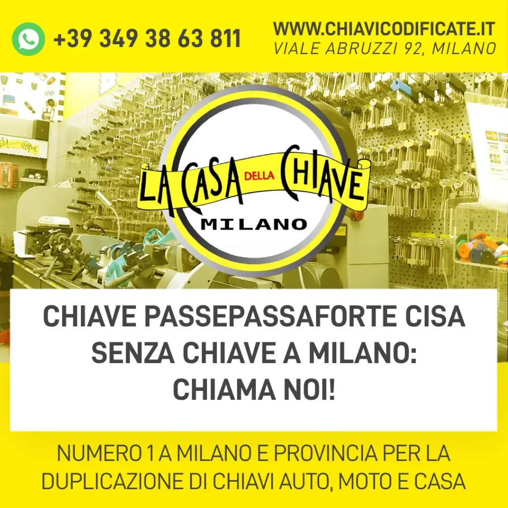 Come Aprire Cassaforte Cisa Senza Chiave a Milano: chiama noi!