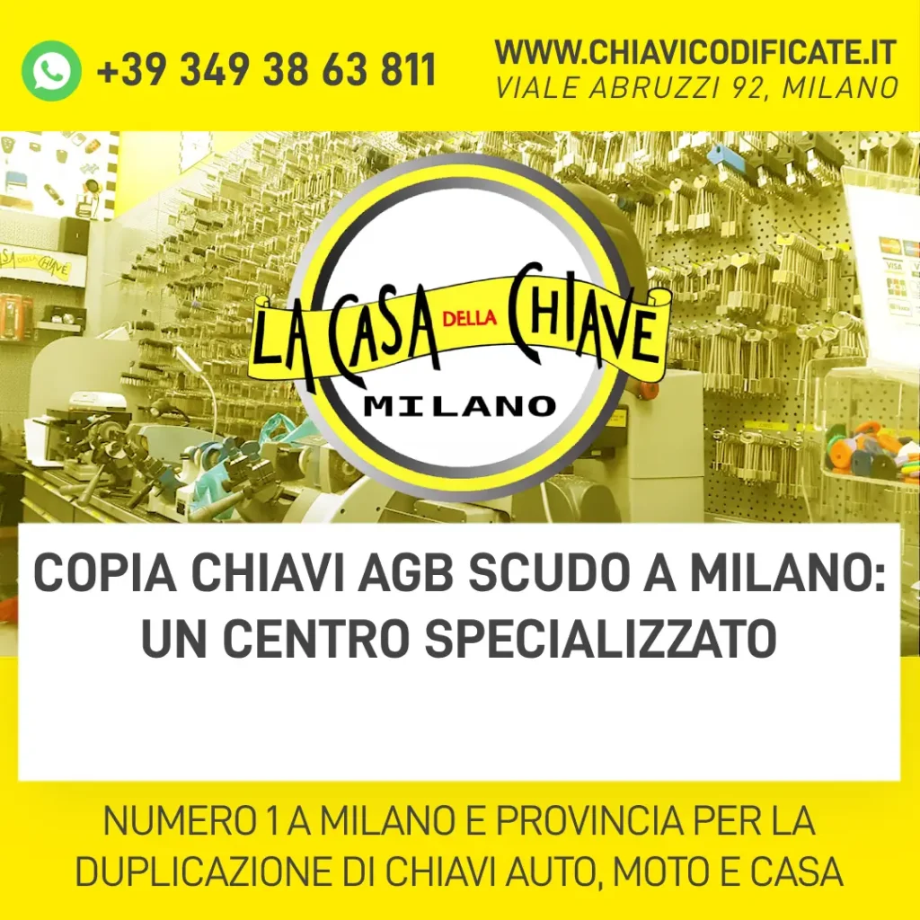 Copia Chiavi AGB Scudo a Milano: un centro specializzato