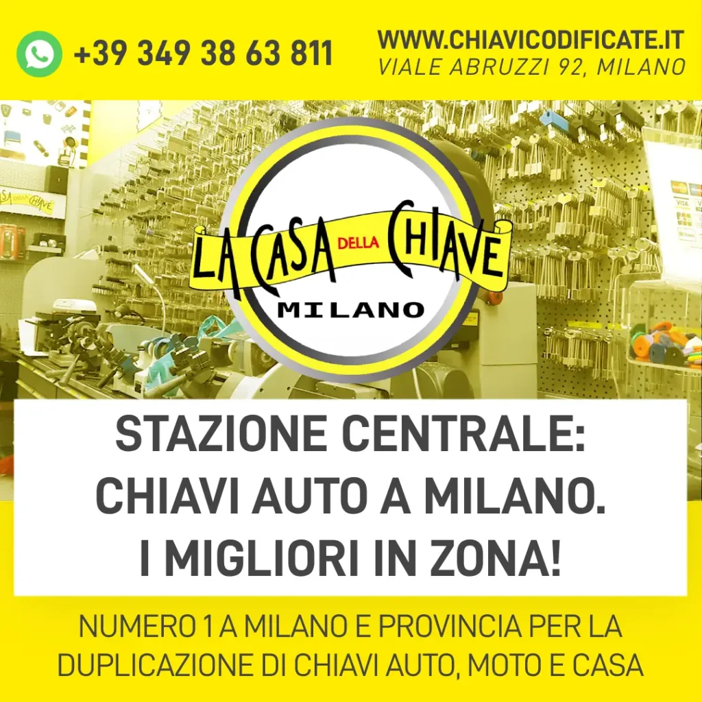 Stazione centrale: chiavi auto a Milano. I migliori in zona!