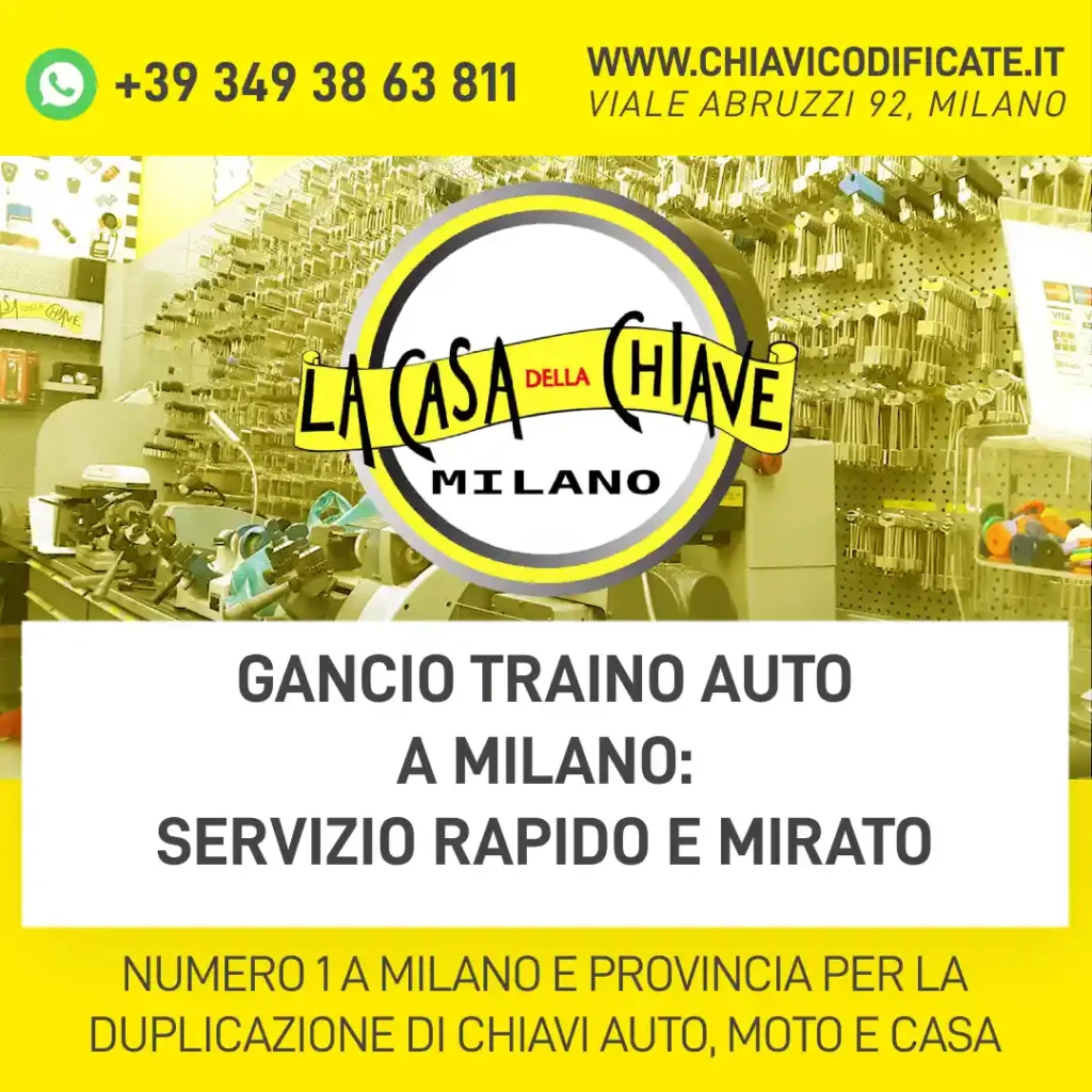 Gancio traino auto a Milano: servizio rapido e mirato
