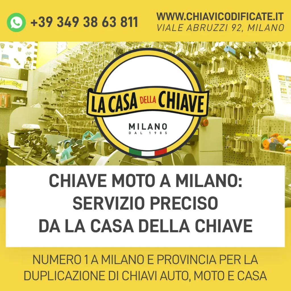 Chiave Moto a Milano: servizio preciso da La Casa della Chiave