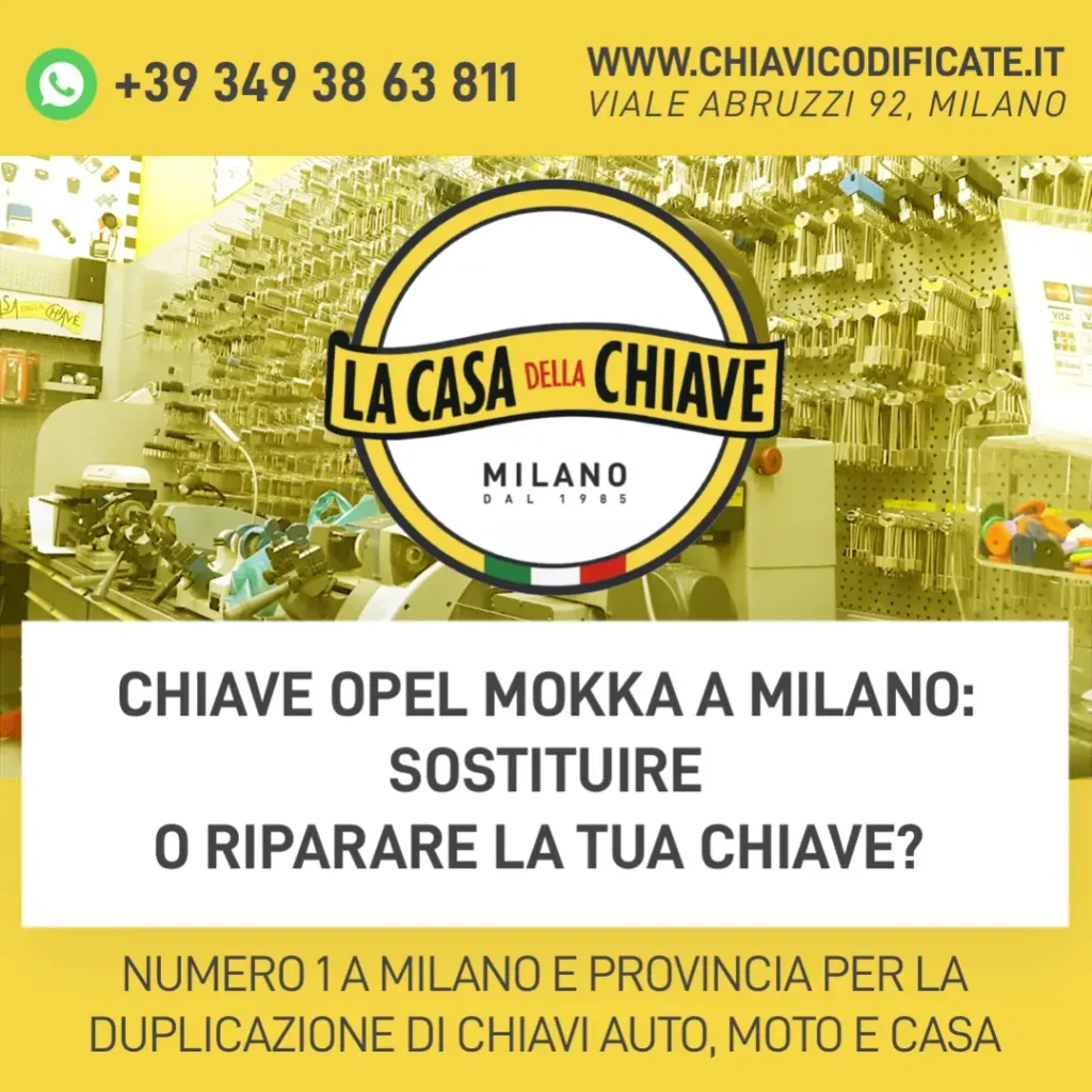 Chiave Opel Mokka a Milano: sostituire o riparare la tua chiave?