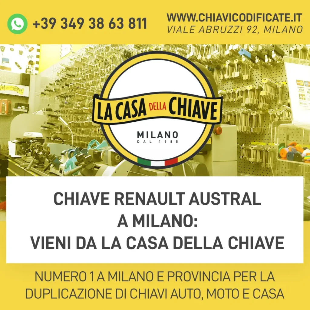 Chiave Renault Austral a Milano: vieni da La Casa Della Chiave