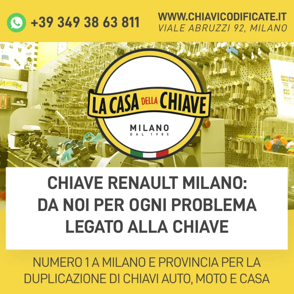 Chiave Renault Milano: da noi per ogni problema legato alla chiave