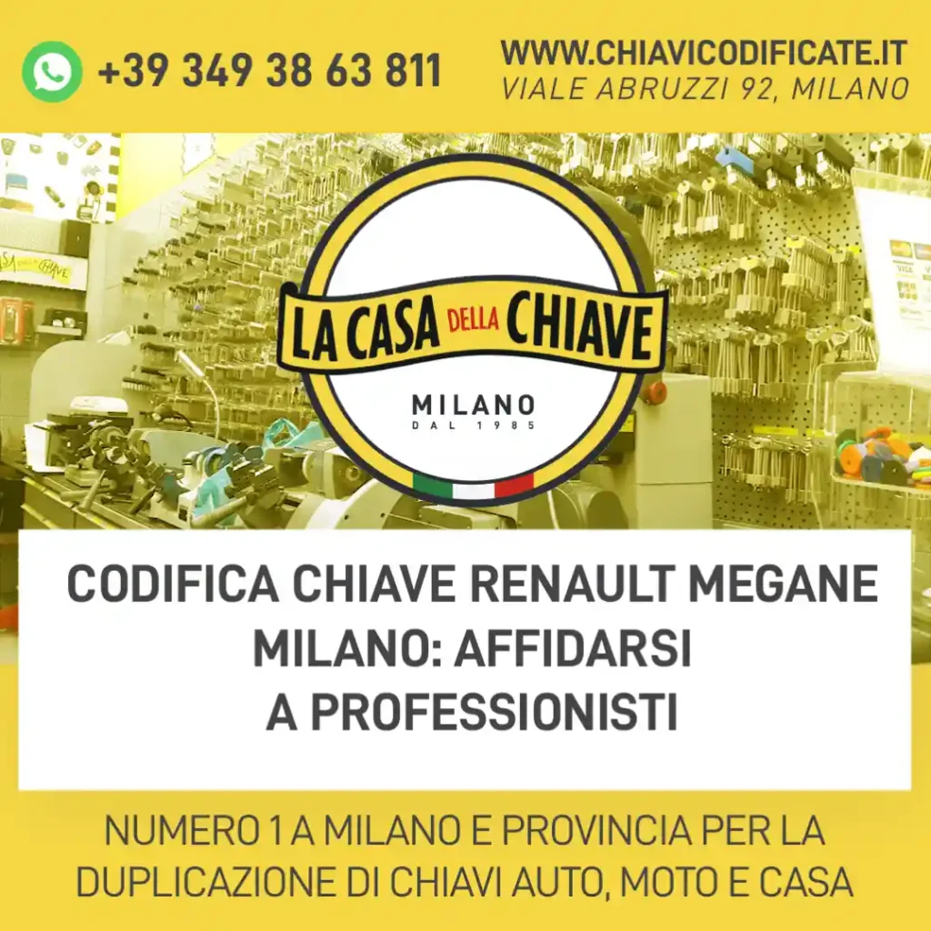 Codifica Chiave Renault Megane Milano: affidarsi a professionisti