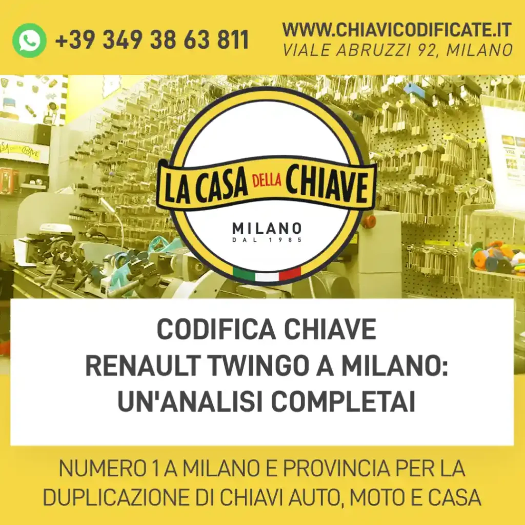 Codifica Chiave Renault Twingo a Milano: un'analisi completa