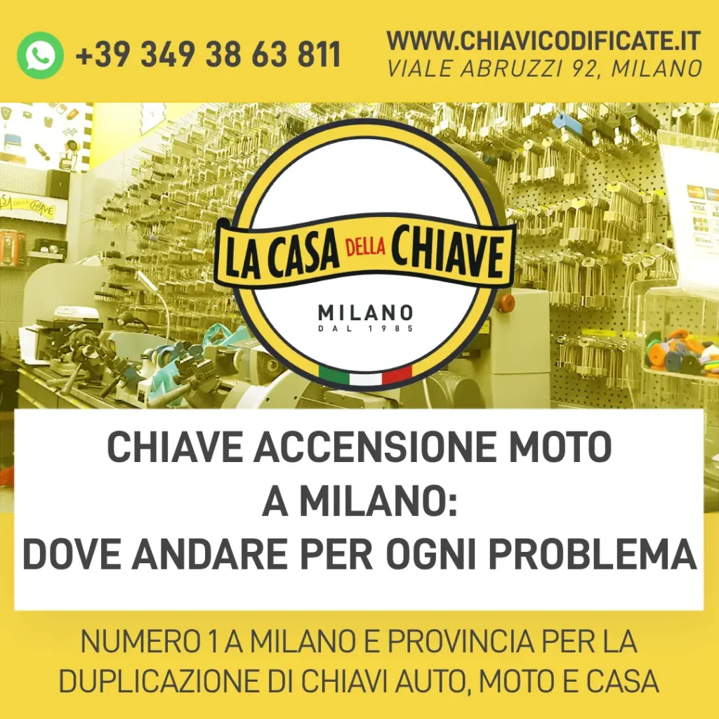 Chiave Accensione Moto a Milano: dove andare per ogni problema