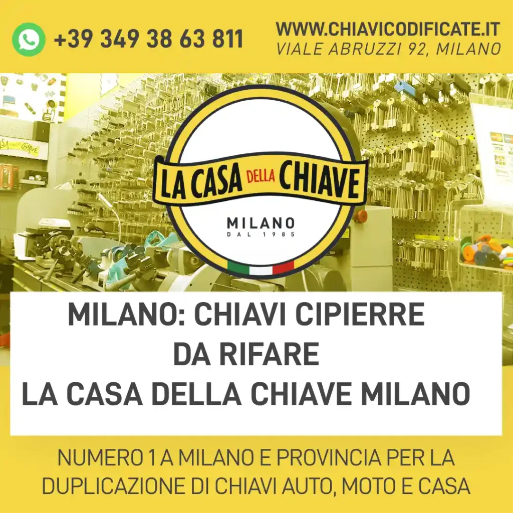 Chiave porta blindata Cipierre Milano: affidarsi a un team esperto