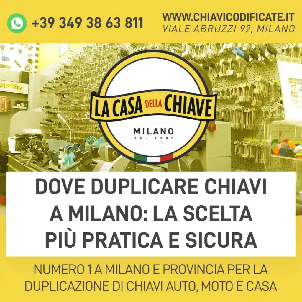 Dove duplicare chiavi a Milano: la scelta più pratica e sicura