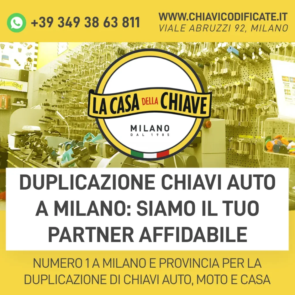 Duplicazione Chiavi Auto a Milano: siamo il tuo partner affidabile