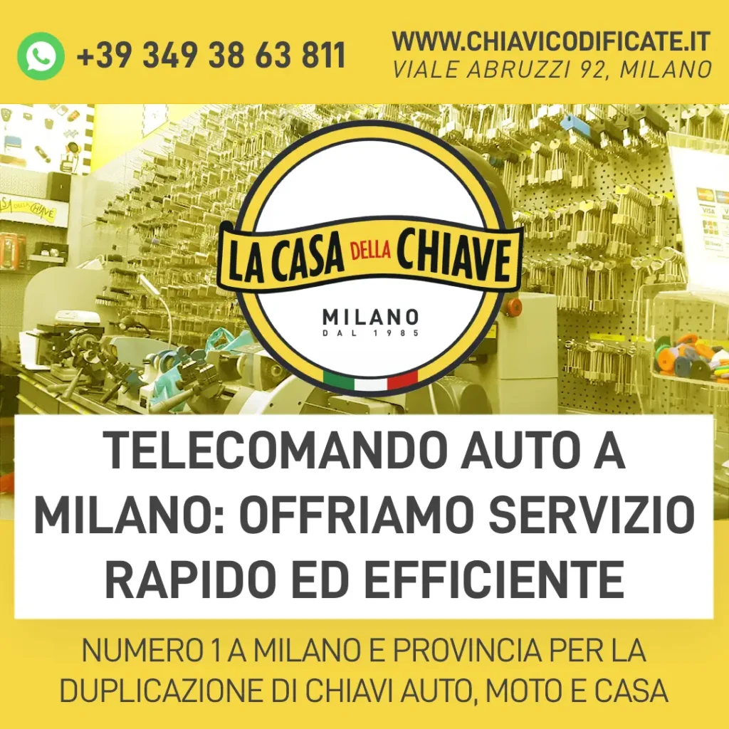 Telecomando auto a Milano: offriamo servizio rapido ed efficiente